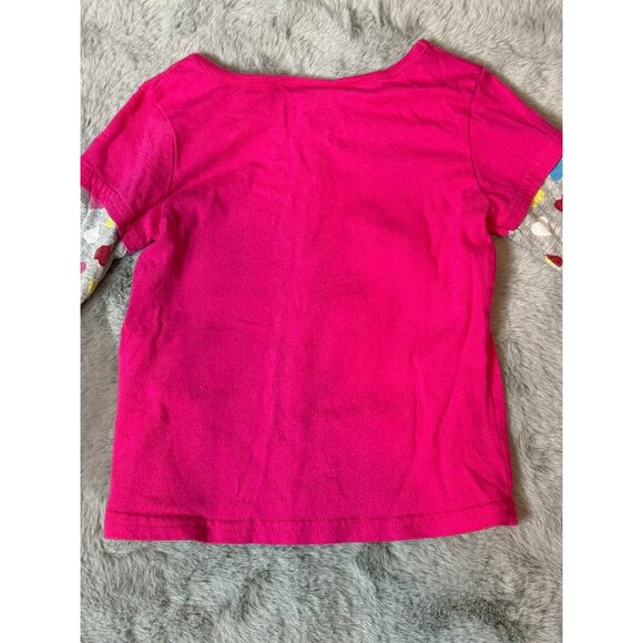 Hello Kitty by Sanrio 24M Toddler Girl LS T-Shirt Heart Floral Bow Hot Pink - Picture 4 of 7
